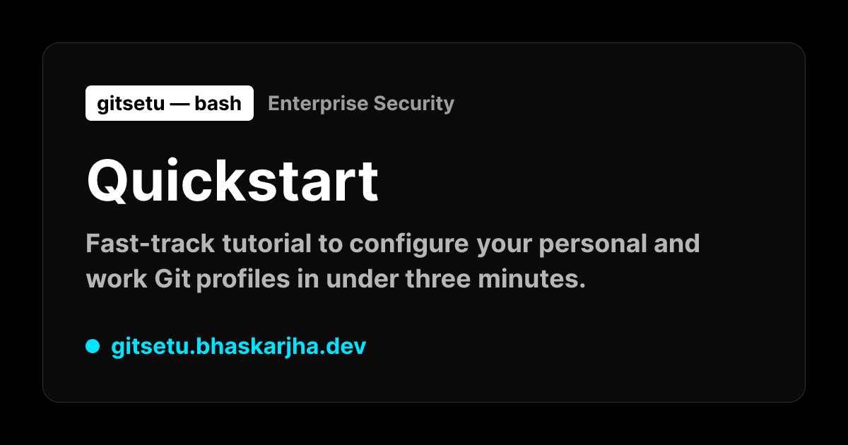 Quickstart | GitSetu Docs